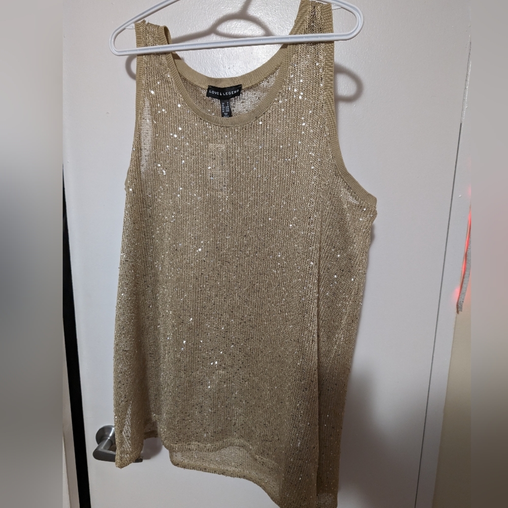 PLUS SIZE Gold tank top 3x